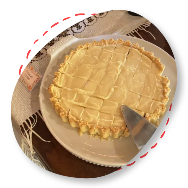 almoço campeiro - torta de limão